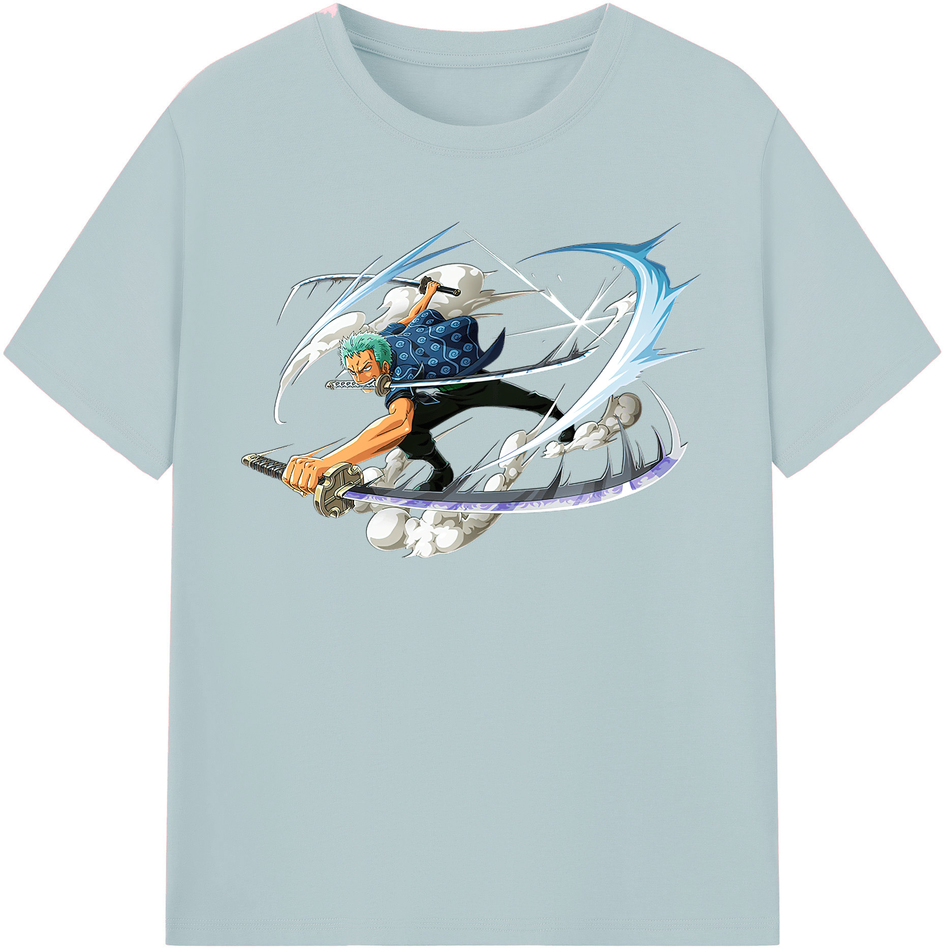 ワンピース ロロノア・ゾロ ONE PIECE Roronoa Zoro 綿100％半袖Tシャツ（フロントプリント）
